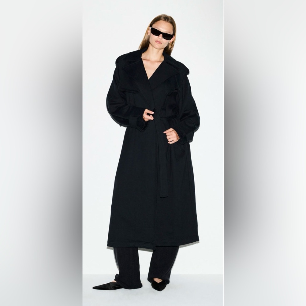 SKIMS BOYFRIEND FLEECE OVERSIZED TRENCH COAT
